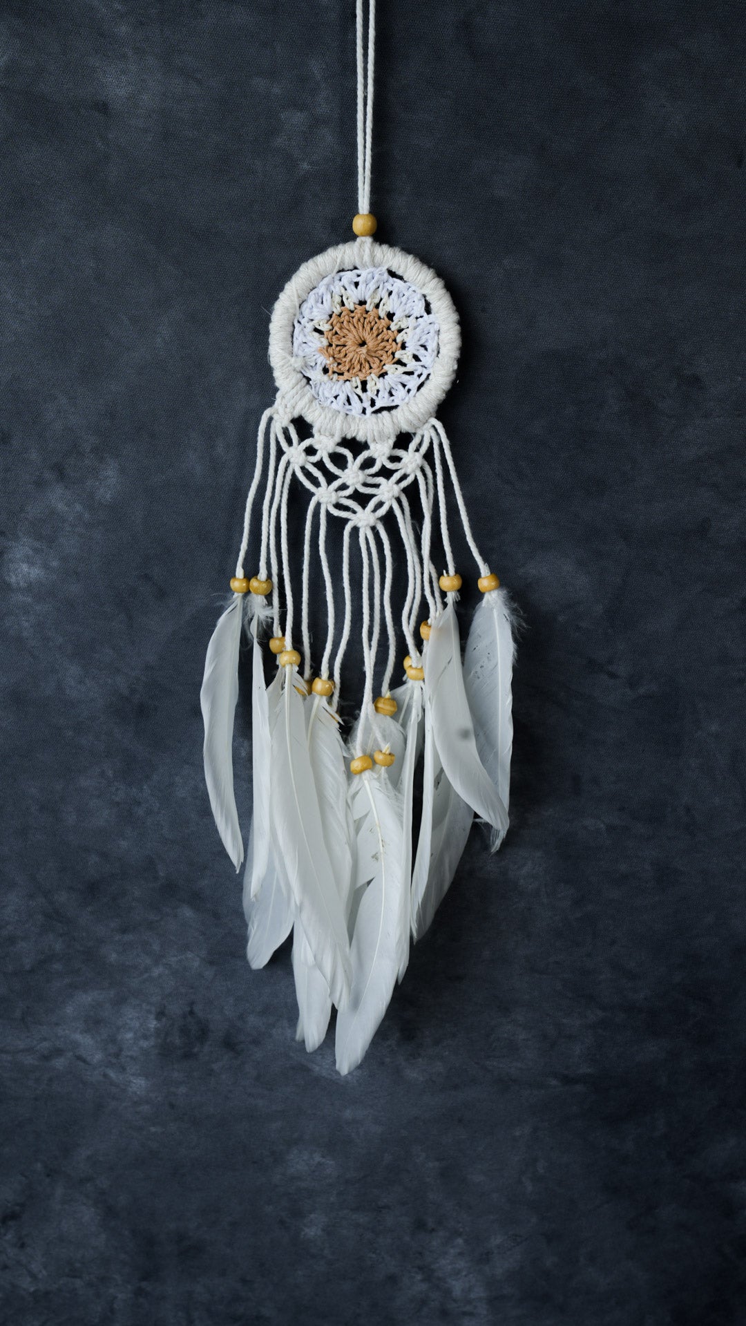 Dreamcatcher supplies wholesale | 6cm Rattan & Feather Wall Hanging | Bulk Orders Available