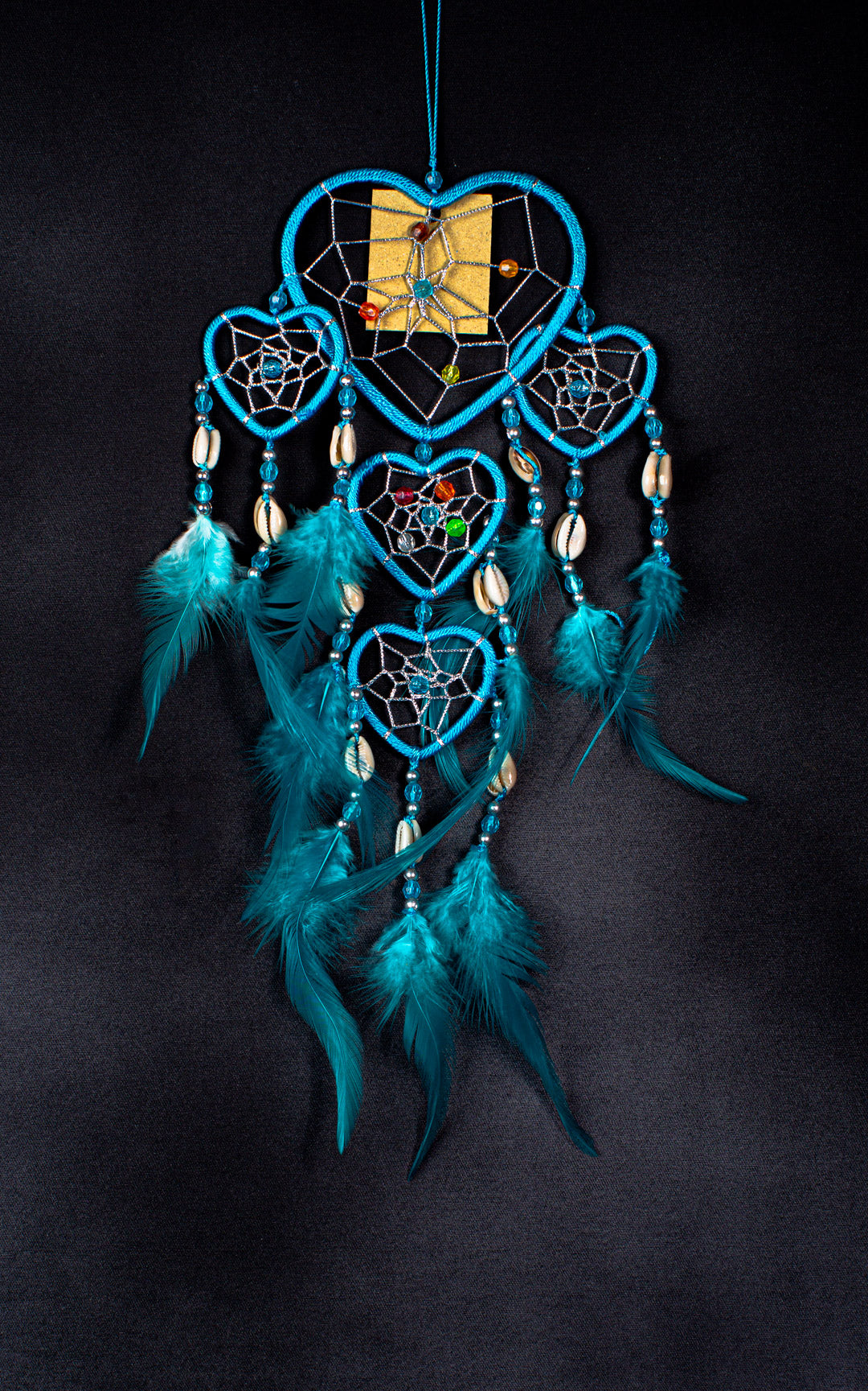 Handmade Heart Dreamcatcher | 12 cm Multi-Layer Shell & Feather Boho Wall Art | Wholesale & Custom Bulk Supplier
