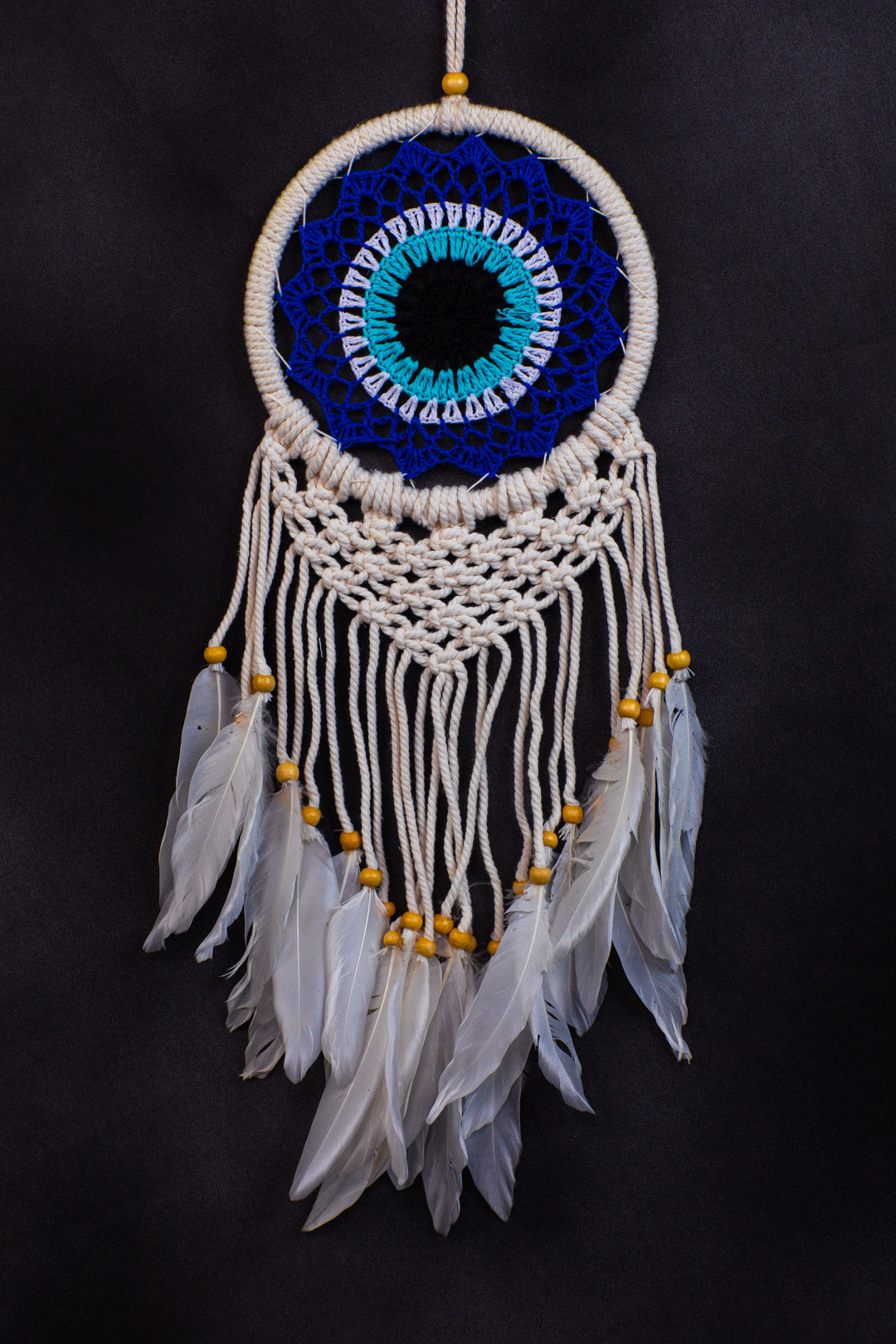 Bohemian Handmade Dreamcatcher Wall Hanging – Crochet & Feather Decor – Wholesale Macrame Dream Catcher for Gifts & Business