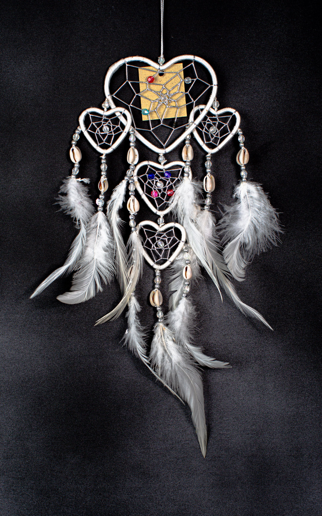 Handmade Heart Dreamcatcher | 12 cm Multi-Layer Shell & Feather Boho Wall Art | Wholesale & Custom Bulk Supplier