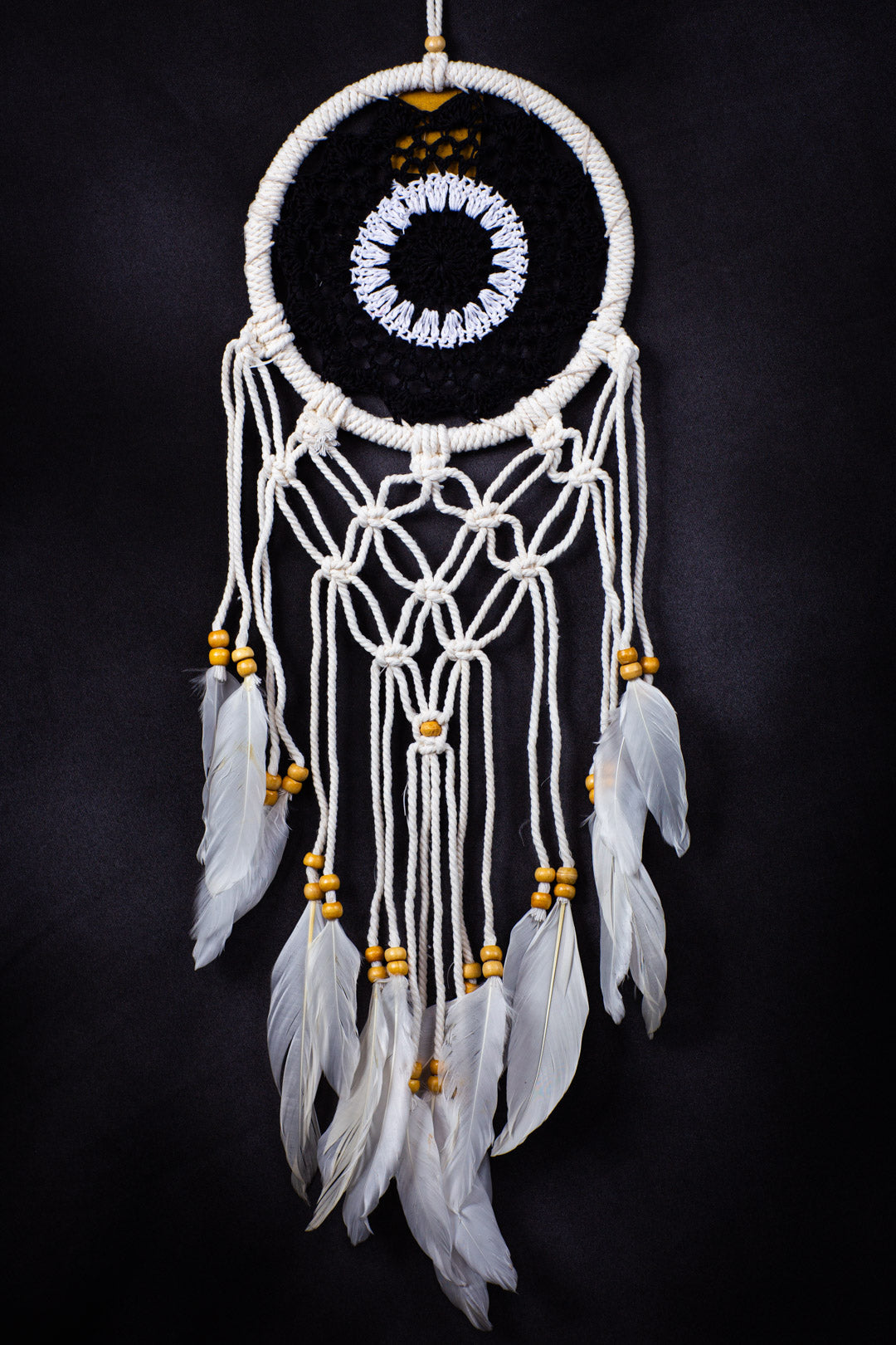 Bohemian Handmade Dreamcatcher Wall Hanging – Crochet & Feather Decor – Wholesale Macrame Dream Catcher for Gifts & Business
