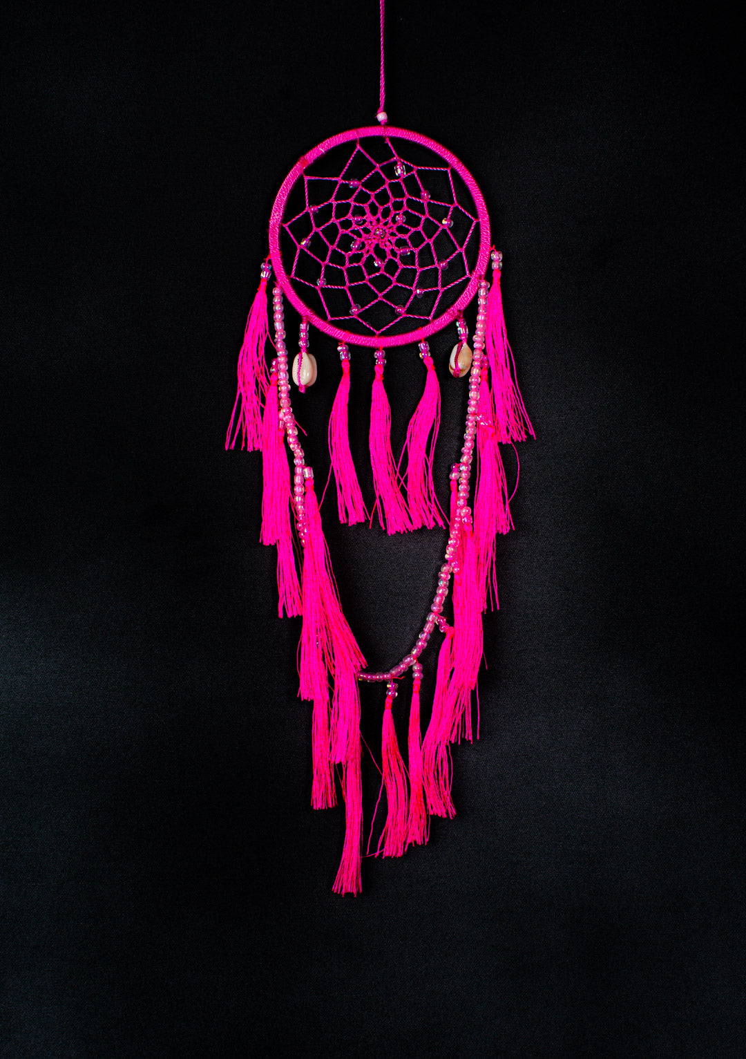 Handmade Tassel Dreamcatcher | 10 cm Hoop | Vibrant Beads & Seashells | Wholesale & Custom Bulk Supplier