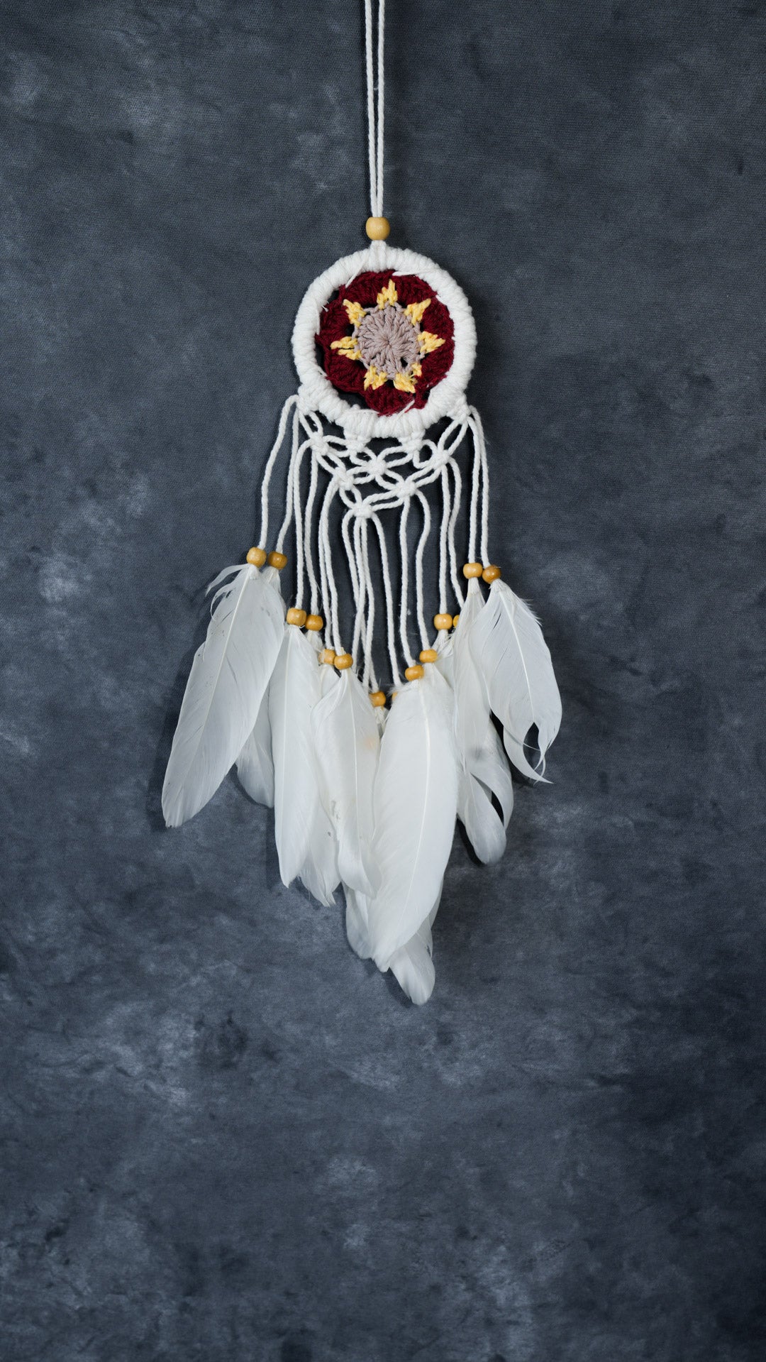 Dreamcatcher supplies wholesale | 6cm Rattan & Feather Wall Hanging | Bulk Orders Available