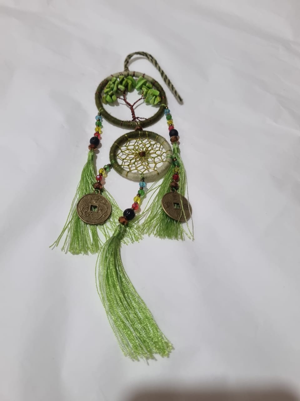 Wholesale Handmade Double Dreamcatcher with Crystals & Tree of Life Wall Hanging - Custom Orders Welcome
