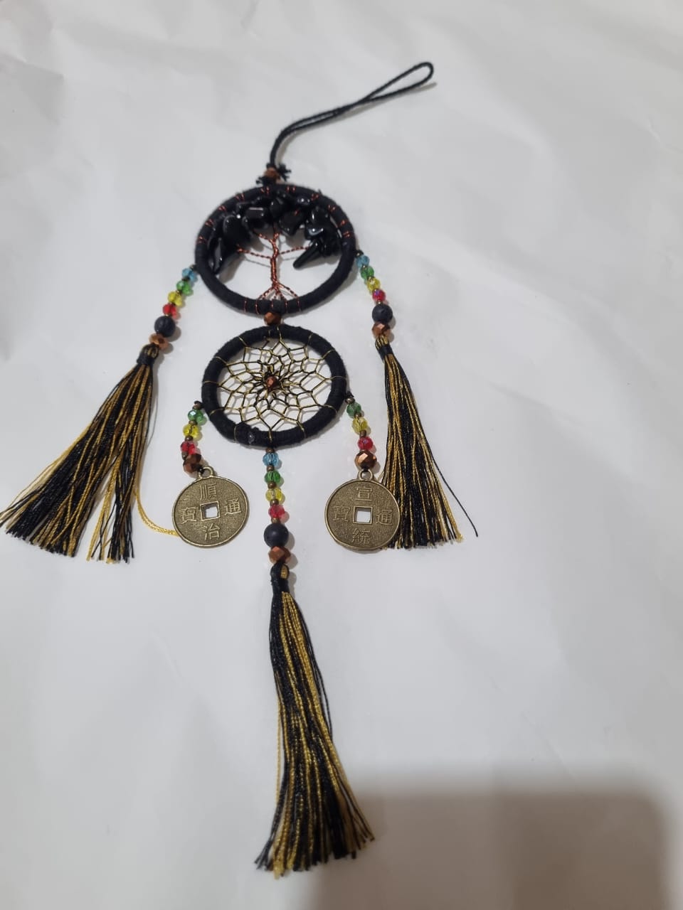 Wholesale Handmade Double Dreamcatcher with Crystals & Tree of Life Wall Hanging - Custom Orders Welcome