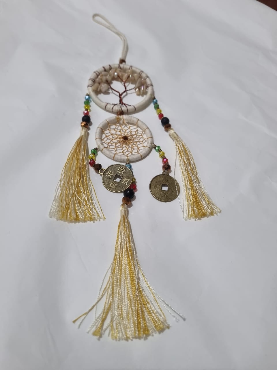 Wholesale Handmade Double Dreamcatcher with Crystals & Tree of Life Wall Hanging - Custom Orders Welcome