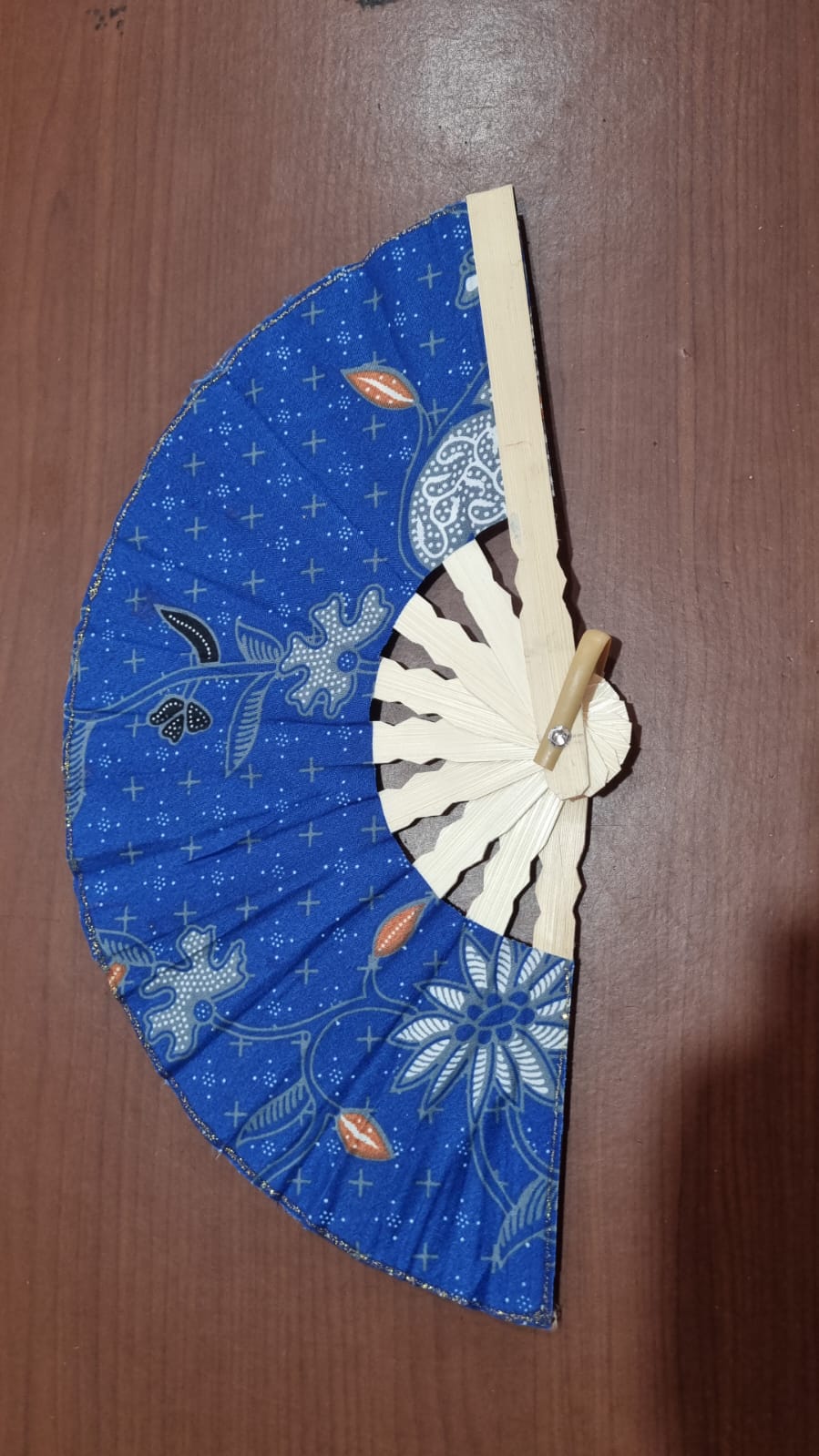 20cm handmade batik cotton folding fan with bamboo frame – cultural and decorative accessory