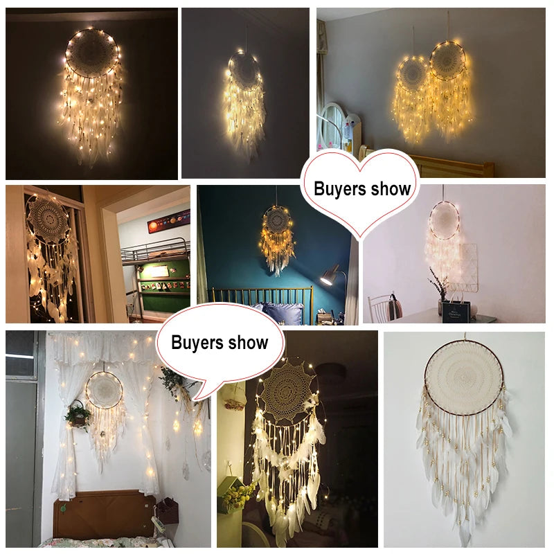 Large Nordic Dreamcatcher – Hanging Light Decor for Kids & Nursery