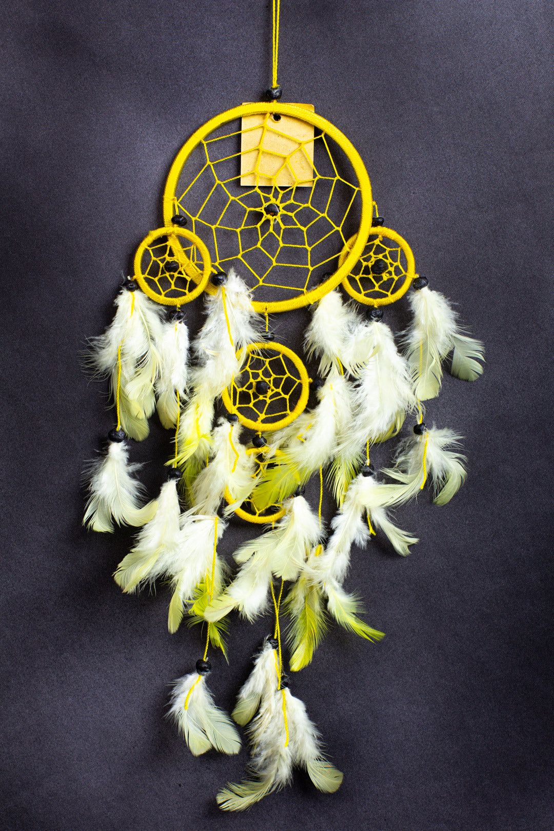 Handmade 12 cm Dreamcatcher – 40 cm Hanging Length | Wholesale & Custom Orders | Yellow, Blue, Magenta-Black, Orange